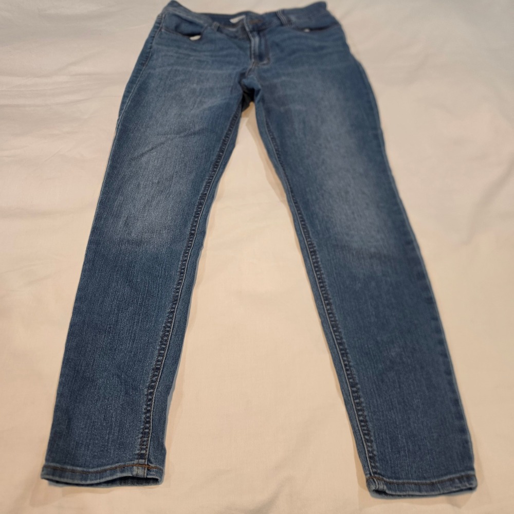 Old Navy Super Skinny Jeans Womens 4 Blue Excellent High Rise Ankle Stretch